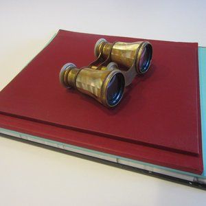 Parisian Style Sacramento Antique Opera Binocular Brass & Mother Of Pearl